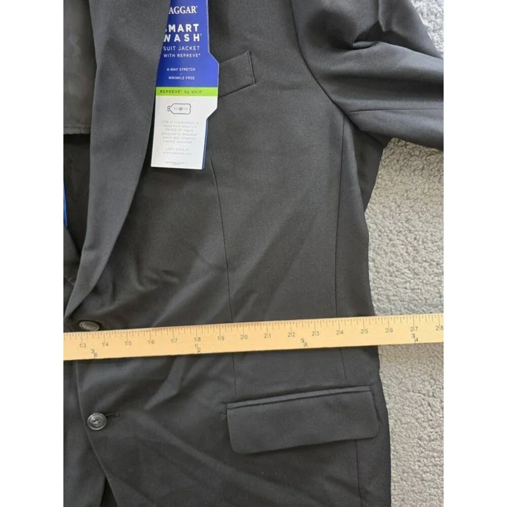 Haggar Smart Wash® Classic Fit Suit Separate Jacket Men's 52R Black Button Front